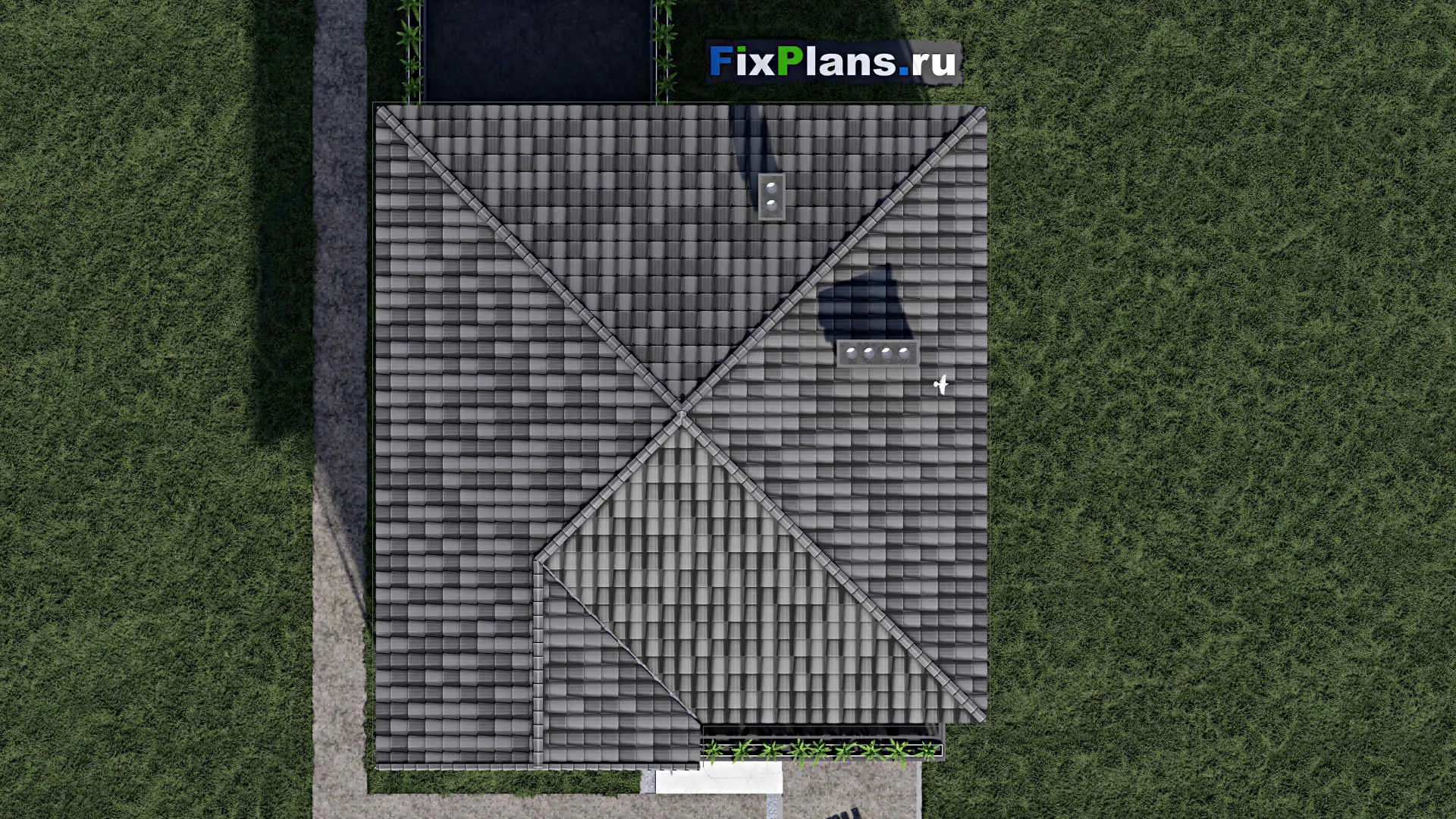 F-0782 - Планы двухэтажного дома 10 на 11, площадью 170 м² с террасой, балконом, гаражом на 1 машину и 4 спальнями