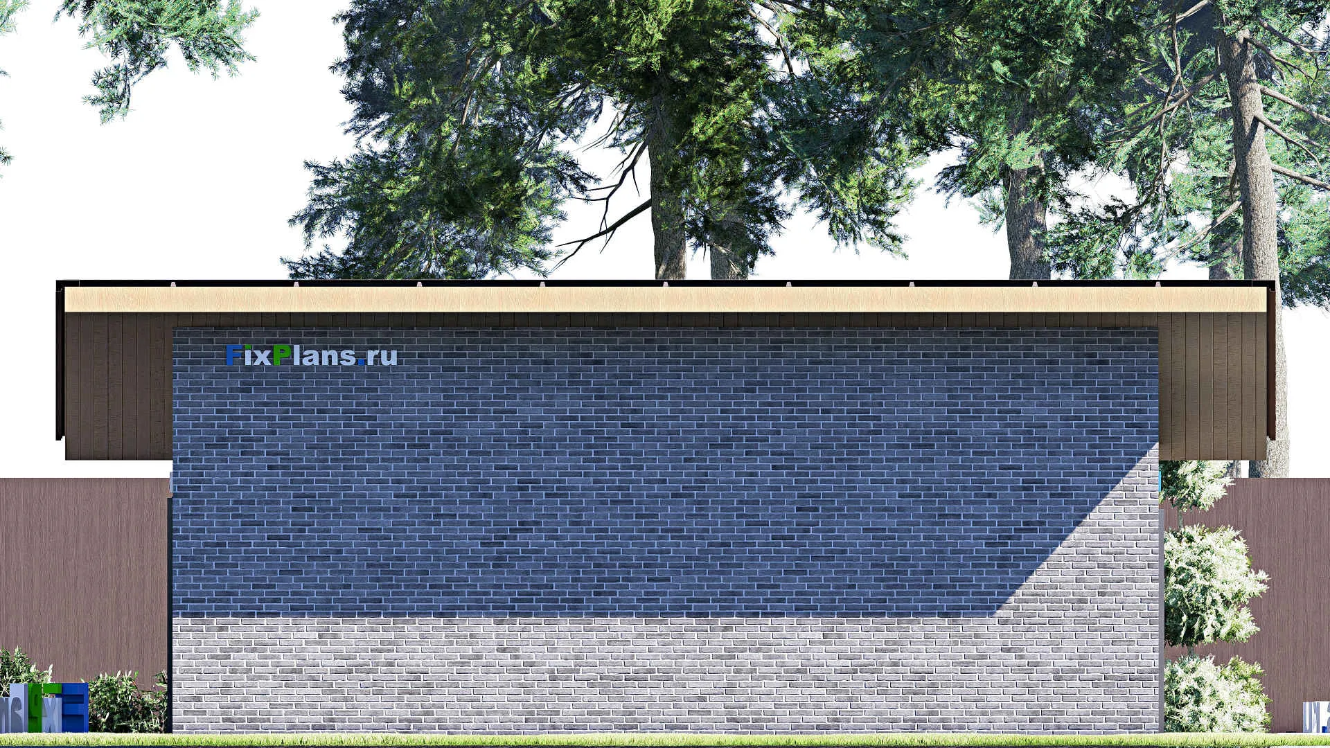 F-21068 - Проект гаража 8 на 9, площадью 60 м² на 2 машиноместа