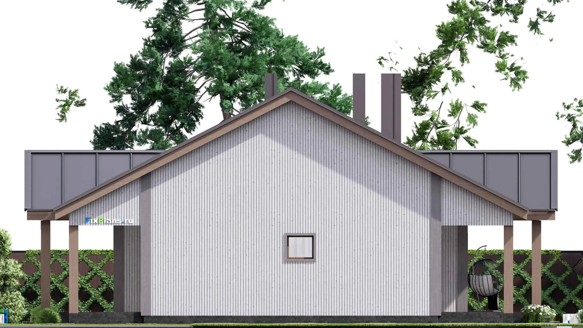 F-16388 - Проект одноэтажного дома 16 на 17, площадью 210 м² с 3 спальнями