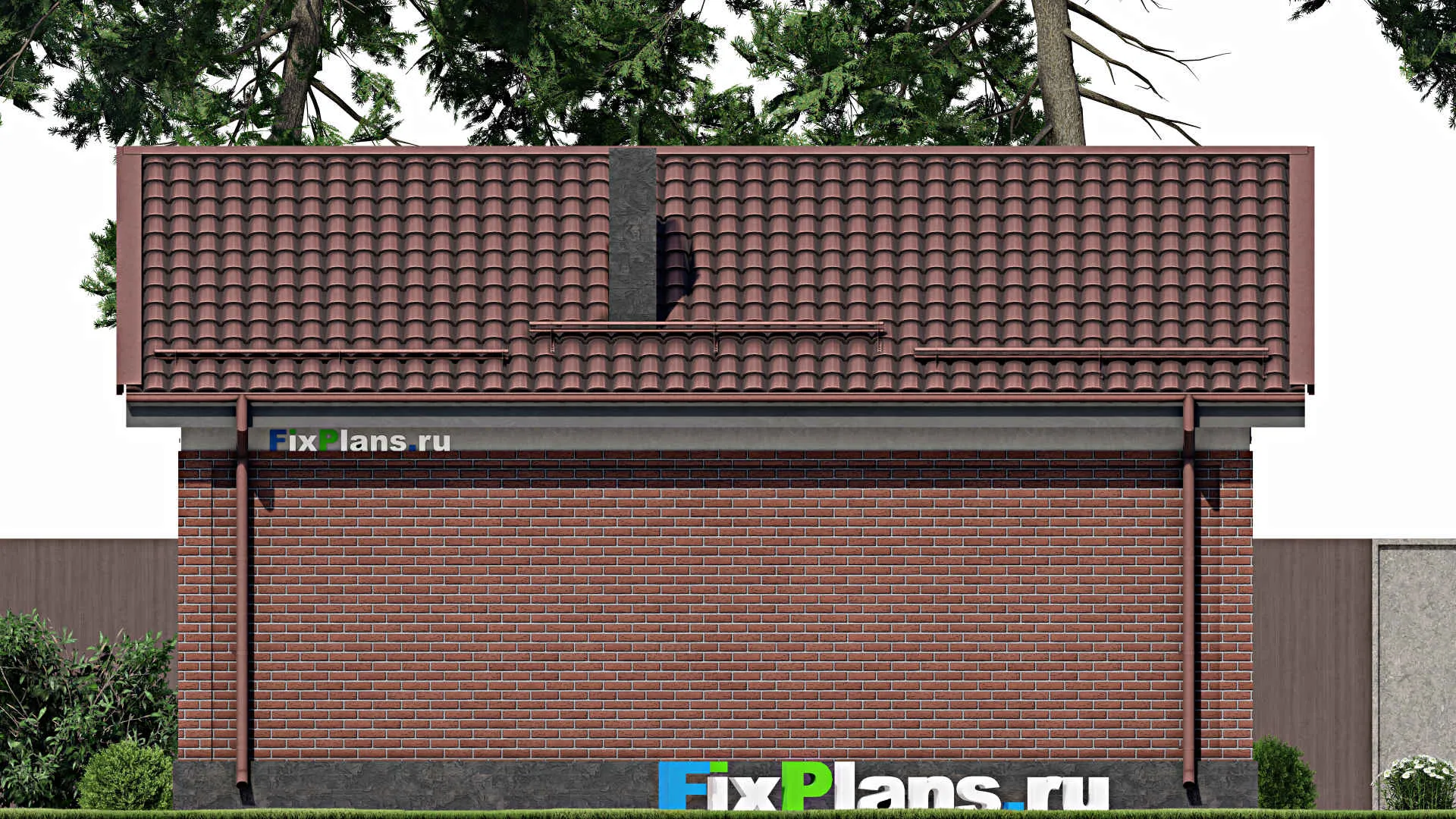 F-2267 - Проект одноэтажного дома 8 на 10, площадью 60 м² с 2 спальнями