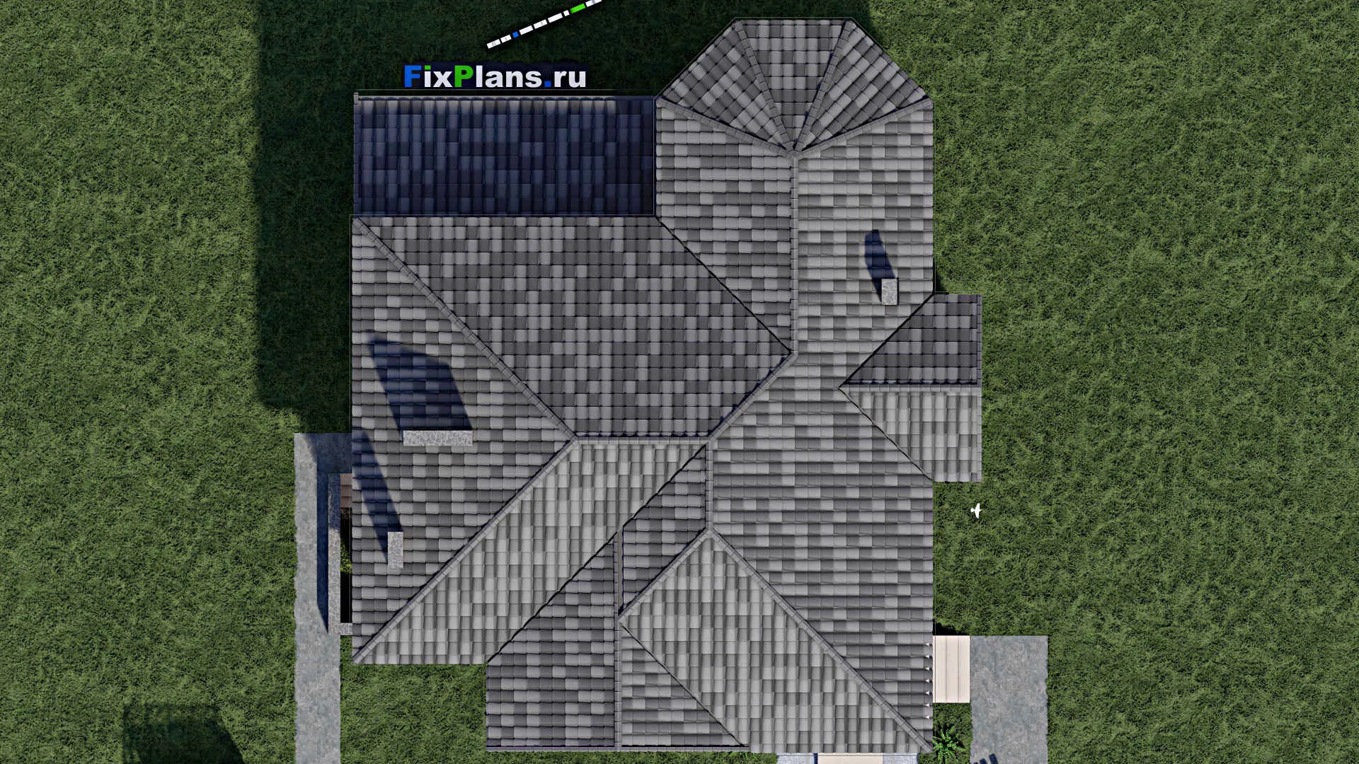 F-0395 - Проект двухэтажного дома 15 на 17, площадью 290 м² с террасой, балконом и 2 спальнями