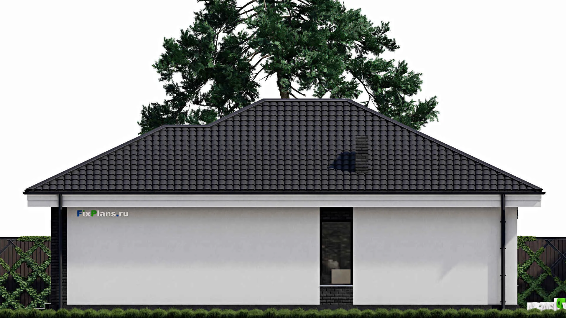 F-0773 - Проект одноэтажного дома 11 на 14, площадью 110 м² с 3 спальнями