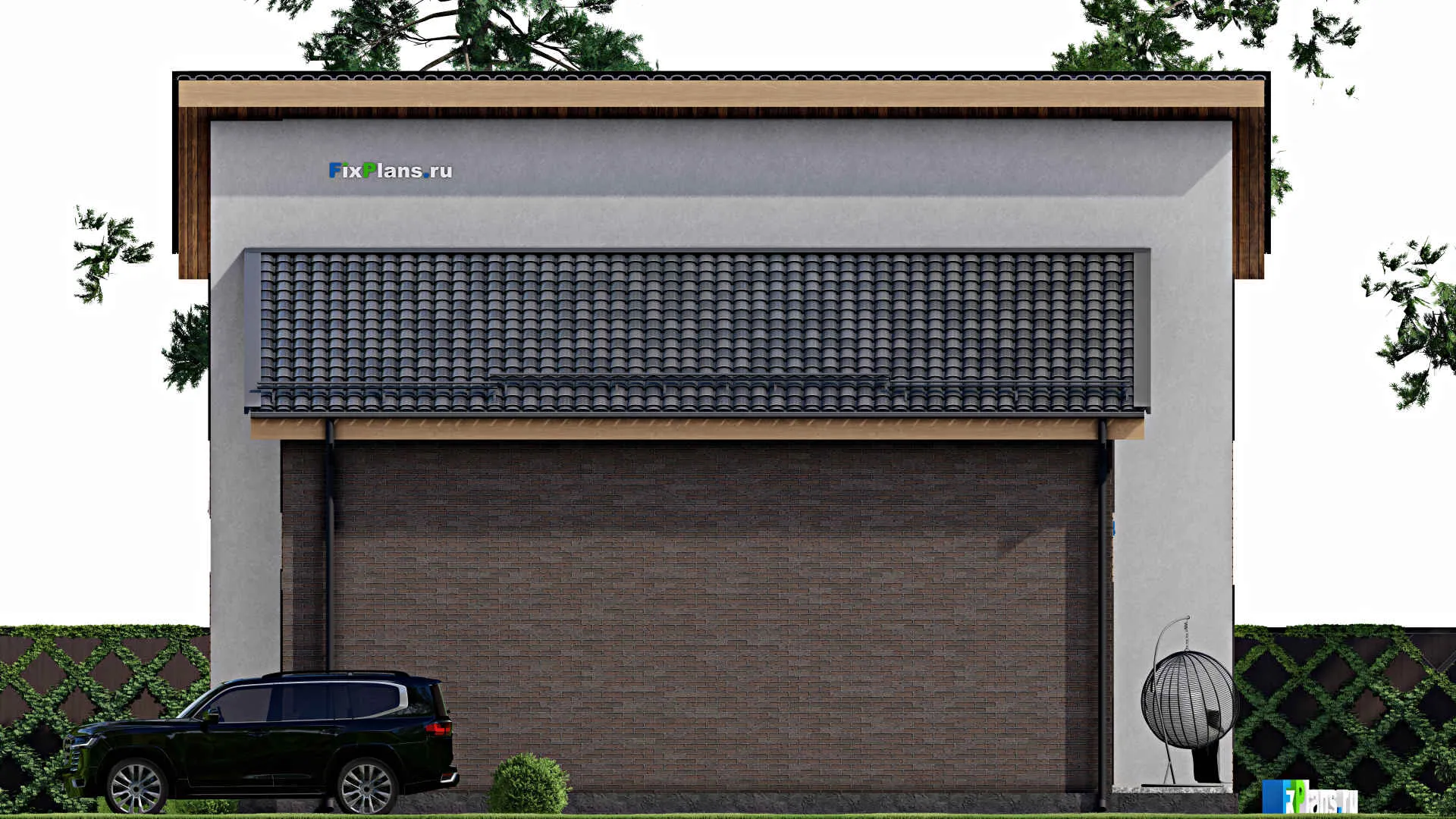 F-8639 - Проект дома с мансардой 11 на 13, площадью 130 м² с террасой, вторым светом и 3 спальнями