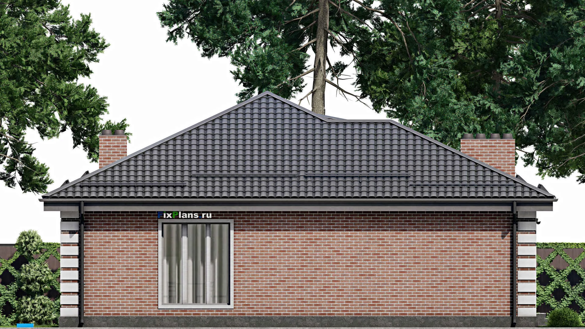 F-3248 - Проект одноэтажного дома 14 на 17, площадью 170 м² с 3 спальнями