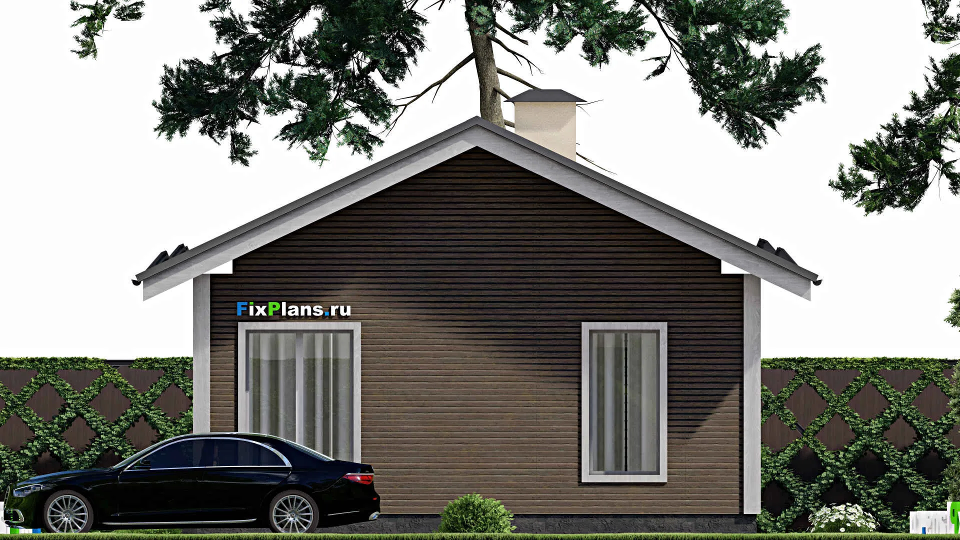 F-11510 - Проект бани 8 на 11, площадью 70 м² с комнатой отдыха, терассой и санузлом