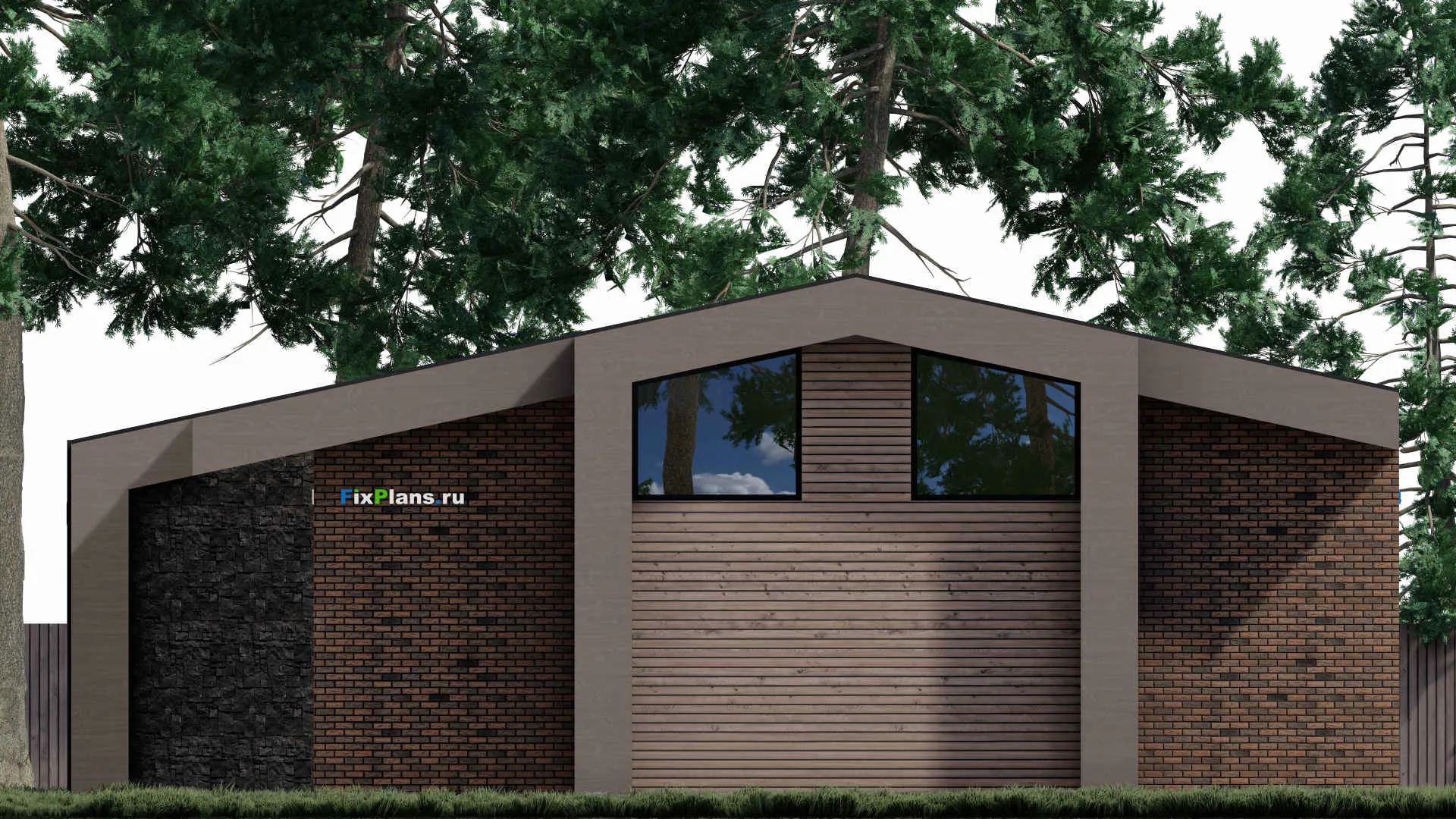 F-0440 - Проект одноэтажного дома 16 на 25, площадью 220 м² с 3 спальнями