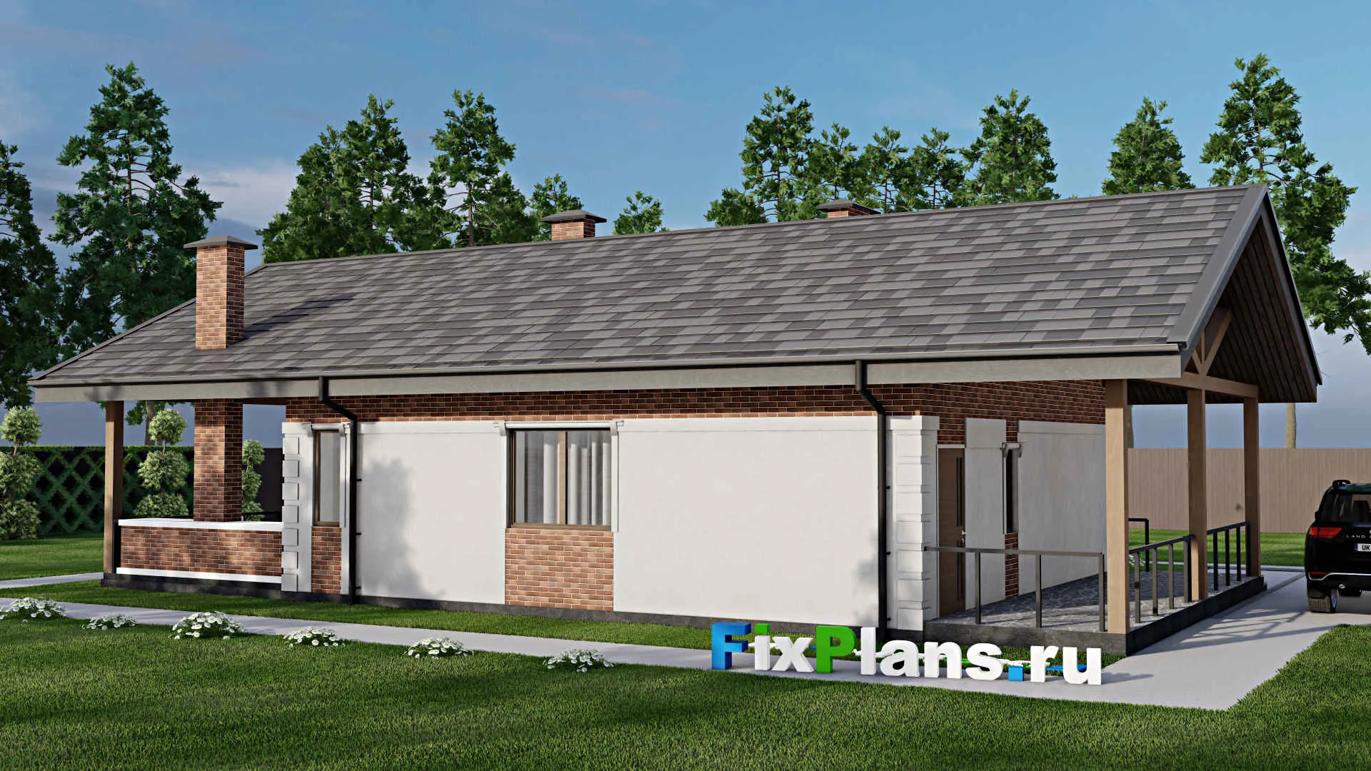 F-8621 - Проект бани 9 на 17, площадью 140 м² с терассой и санузлом