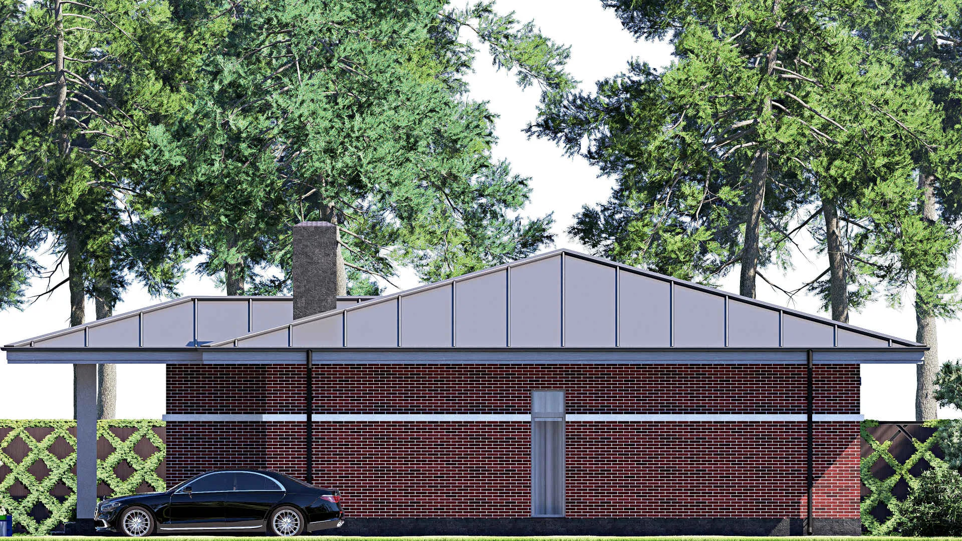 F-18332 - Проект одноэтажного дома 14 на 16, площадью 150 м² с 3 спальнями