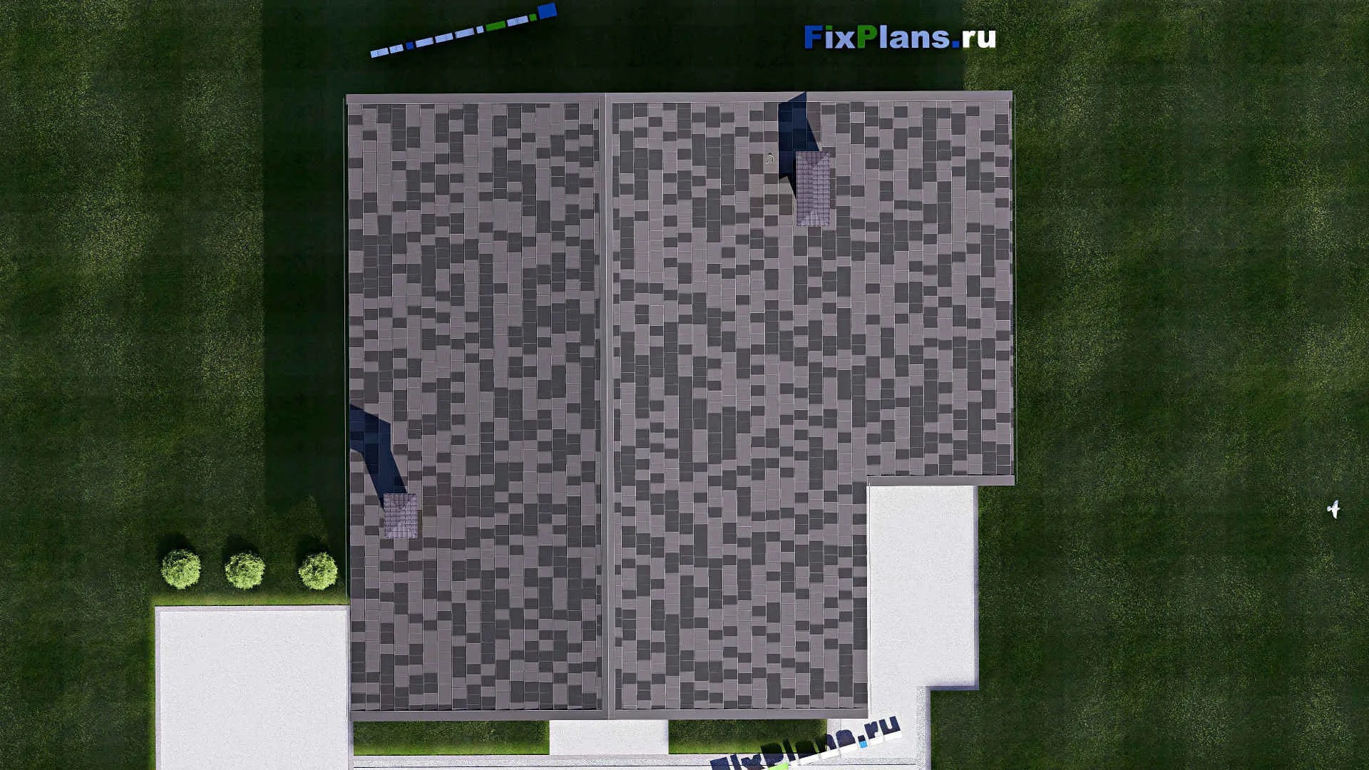 F-18953 - Проект дома с мансардой 12 на 13, площадью 190 м² с террасой, балконом и 4 спальнями